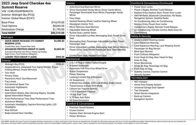 2023 Jeep Grand Cherokee 4xe Summit Reserve