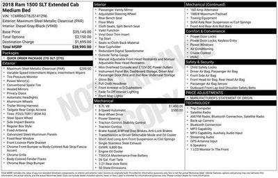 2018 RAM 1500 SLT Quad Cab 4x2 6'4" Box