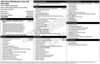2021 RAM 1500 Big Horn Crew Cab 4x2 5'7" Box
