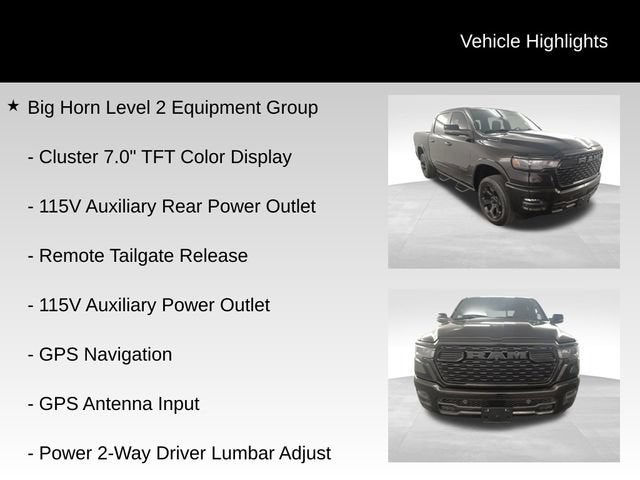 2025 RAM 1500 Lone Star Crew Cab 4x4 5'7" Box