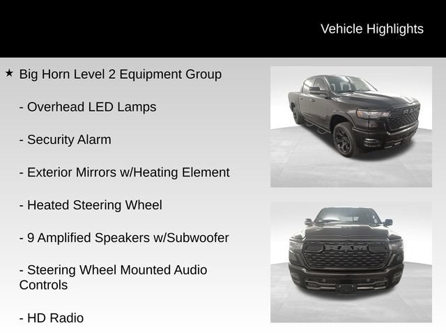 2025 RAM 1500 Lone Star Crew Cab 4x4 5'7" Box
