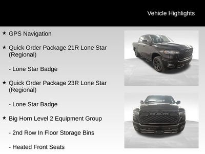 2025 RAM 1500 Lone Star Crew Cab 4x4 5'7" Box