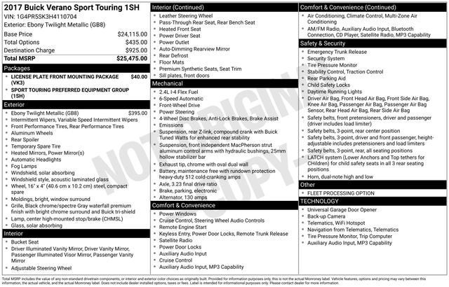 2017 Buick Verano Sport Touring