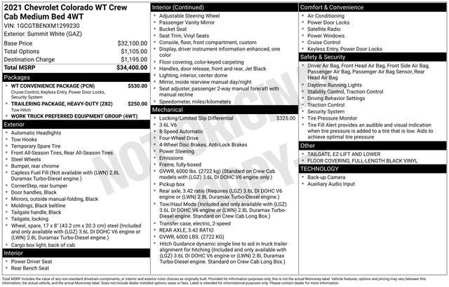 2021 Chevrolet Colorado WT