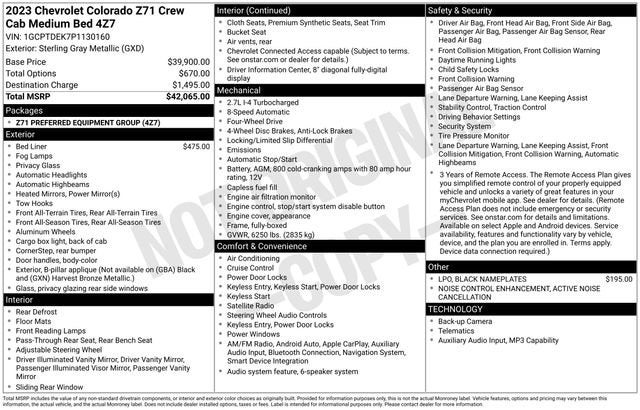 2023 Chevrolet Colorado Z71