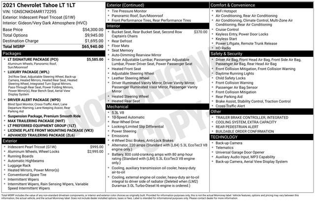 2021 Chevrolet Tahoe LT
