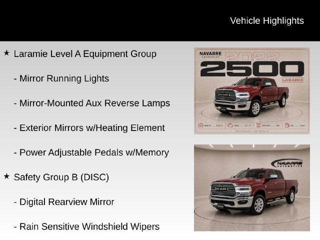 2022 RAM 2500 Laramie Crew Cab 4x4 6'4" Box