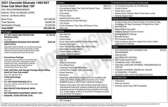 2021 Chevrolet Silverado 1500 RST