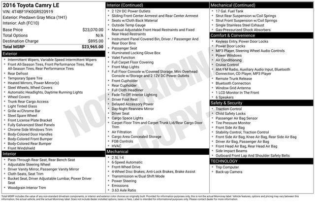 2016 Toyota Camry XLE
