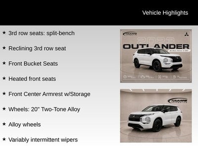 2023 Mitsubishi Outlander SE Black Edition S-AWC