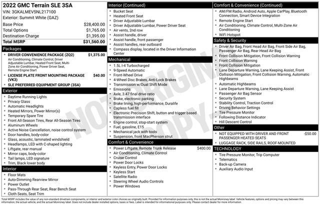 2022 GMC Terrain SLE