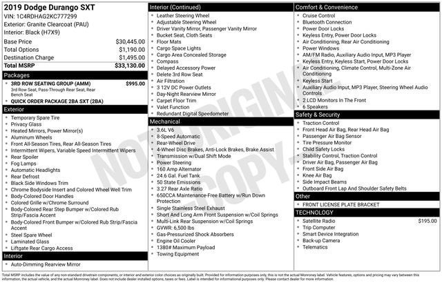 2019 Dodge Durango SXT
