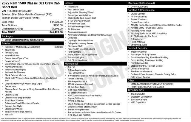 2022 RAM 1500 Classic SLT