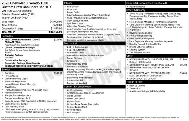 2023 Chevrolet Silverado 1500 Custom