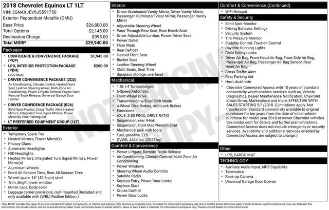 2018 Chevrolet Equinox LT