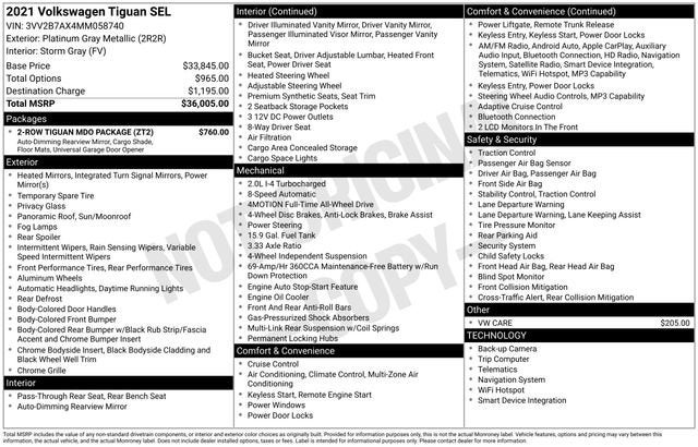 2021 Volkswagen Tiguan SE