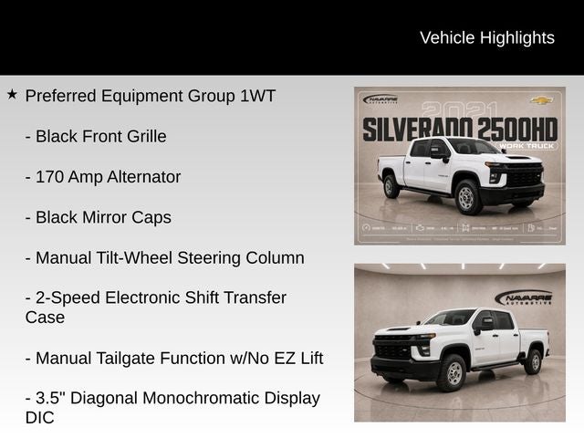 2021 Chevrolet Silverado 2500HD Work Truck