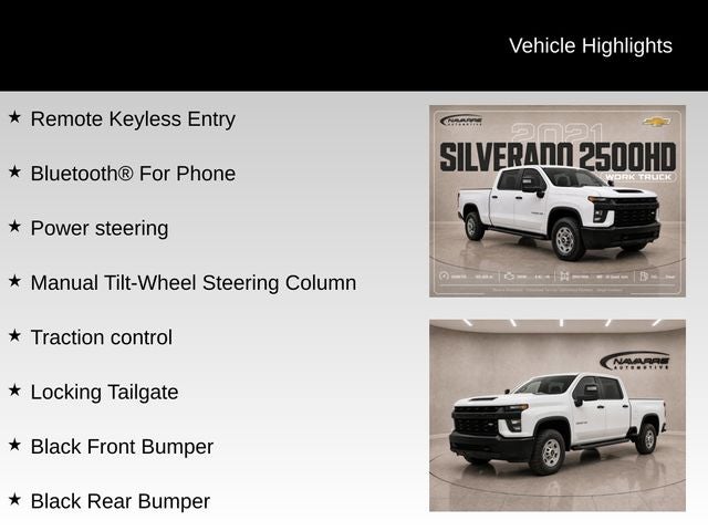 2021 Chevrolet Silverado 2500HD Work Truck