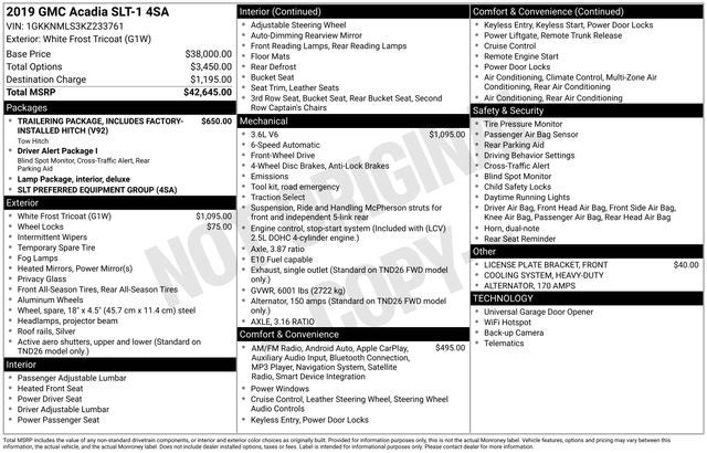 2019 GMC Acadia SLT-1