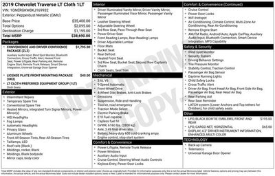 2019 Chevrolet Traverse LT Cloth w/1LT