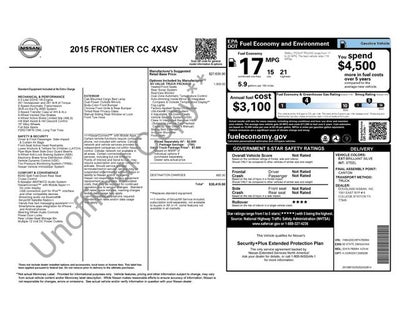 2015 Nissan Frontier SV