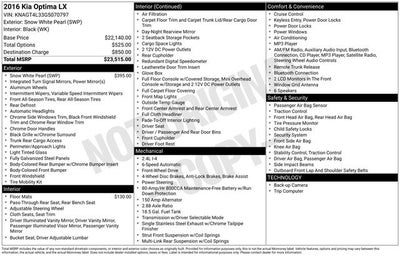 2016 Kia Optima LX