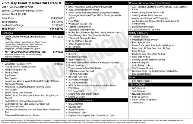 2022 Jeep Grand Cherokee WK Laredo X