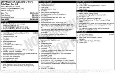 2007 Chevrolet Avalanche 1500 LT