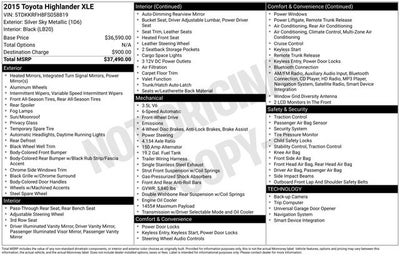 2015 Toyota Highlander XLE V6