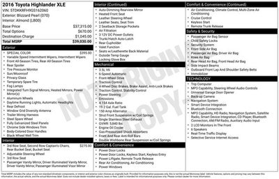 2016 Toyota Highlander XLE V6