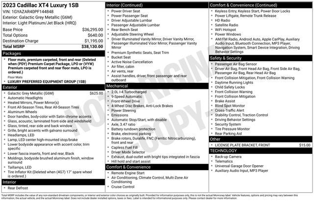 2023 Cadillac XT4 FWD Luxury
