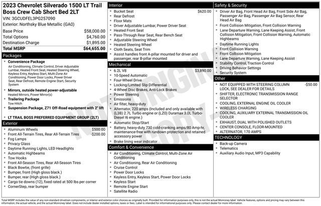 2023 Chevrolet Silverado 1500 LT Trail Boss