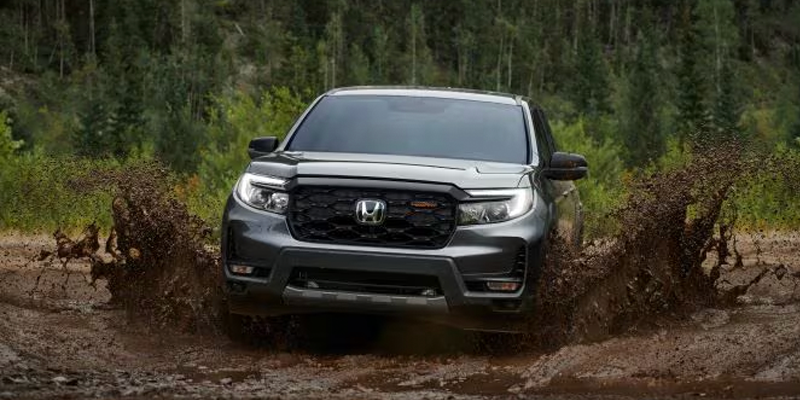 2026 Honda Ridgeline Driving through Mud